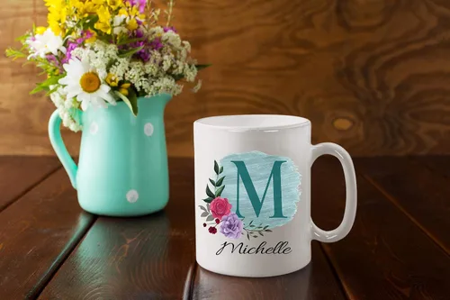 Vista 5 de Taza de café personalizada para tus amigos y familiares con inicial y nombre, regalo para todas las ocasiones, cumpleaños, Navidad, regalo de Acción
