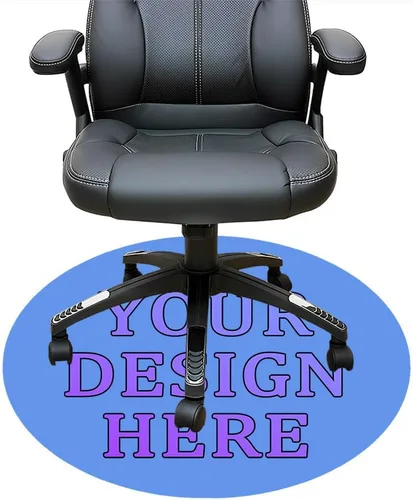 Vista 50 de Tapete redondo personalizado para silla de escritorio de oficina, diseño de tu propio logotipo de foto, texto, alfombrillas circulares