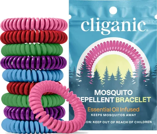 Vista 15 de Repelente Natural de mosquito pulseras 10pk 20pk 50pk, Paquete de 10, Colores Variados