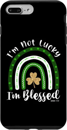 Vista 9 de iPhone 15 St Patricks day I'm not Lucky I'm Blessed Rainbow - Funda para mujer