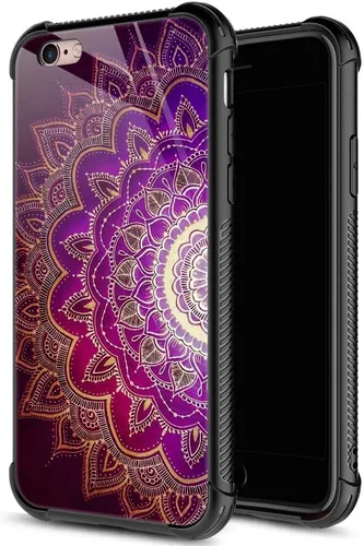 Vista 11 de ZHEGAILIAN Funda para iPhone 6/6S, protección de grado militar, esquinas a prueba de golpes, funda antiarañazos para iPhone 6/6S, pavo real