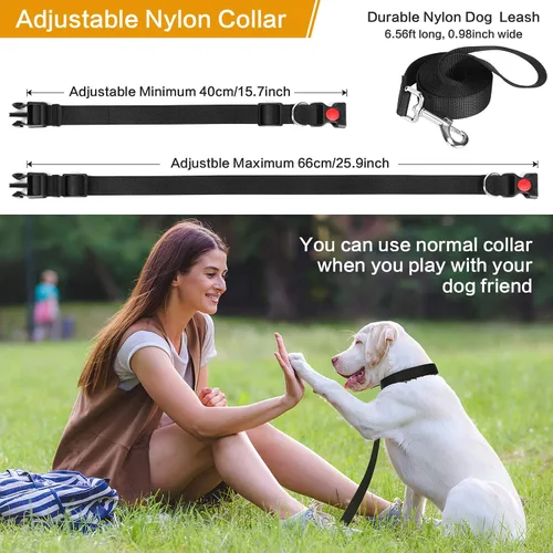 Vista 3 de Collar de entrenamiento de puntas con puntas cómodas y hebilla de cierre rápido – Collar de pellizco para perro con cubierta de nailon