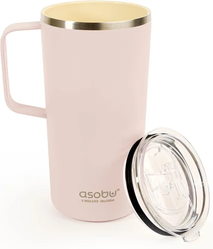 Vista 20 de asobu Taza de viaje 360 – Taza de acero inoxidable aislada al vacío de 28 onzas con tapa y asa a prueba de derrames de 360° – Mantiene las bebidas