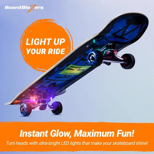 Vista 2 de Luces LED para Skateboard con Efecto Underglow - Regalo Ideal para Skateboard - Luz LED Perfecta para Longboard o Luz para Scooter, Excelente