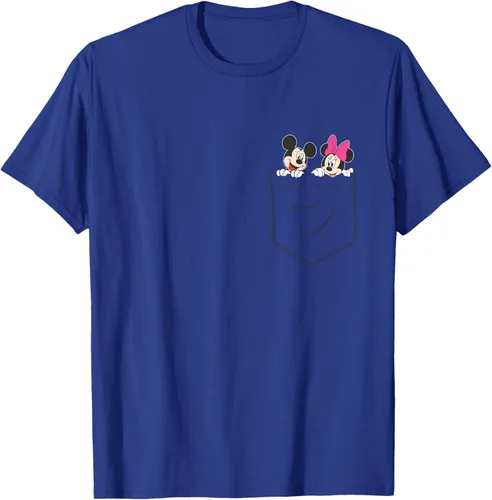Vista 20 de Disney Mickey & Minnie Mouse - Camiseta de bolsillo pequeño para pareja