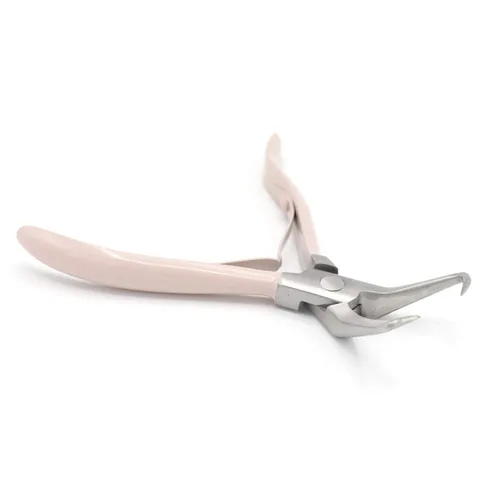 Vista 5 de Alicates de extensión de cabello con micro anillo, kit de herramientas para abridor de cuentas (rosa impactante)