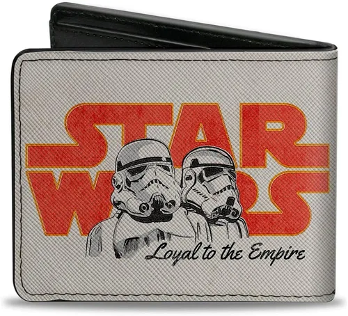 Vista 2 de Billetera Bifold PU Star Wars Stormtroopers Pose Leal al Imperio Marfil