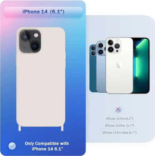 Vista 247 de Funda compatible con iPhone 8 Plus, iPhone 7 Plus/6 Plus/6S Plus con cordón, funda cruzada para iPhone con correa ajustable de silicona para iPhone