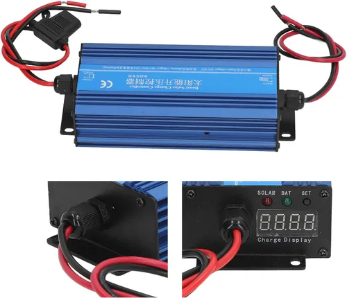 Vista 6 de Focket Controlador solar, 600 W, 48 V, 60 V, 72 V, MPPT, regulador de panel solar ajustable con pantalla, controlador solar para batería de litio