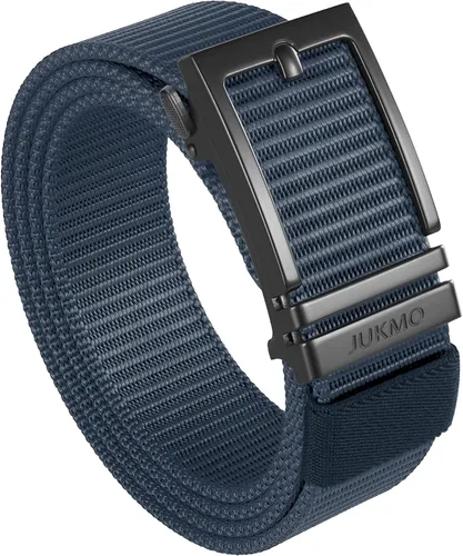 Vista 13 de JUKMO Cinturón de golf de trinquete para hombres, cinturón táctico de tela de nailon con hebilla deslizante automática