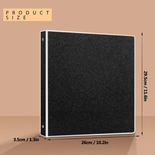 Vista 2 de NatureTouch Carpeta de 3 anillas, organizador con purpurina de 1 pulgada (10.5'' x 11.5'') con capacidad para 300 páginas tamaño carta de 8.5'' x