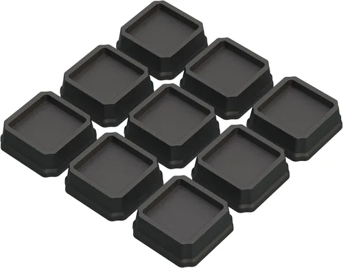 Vista 40 de Elevadores de Cama de 2 Pulgadas Resistentes Elevadores de Cama, Juego de 6 Eleva Hasta 2000 Libras Elevador de Muebles para Sofá y Mesa, Negro