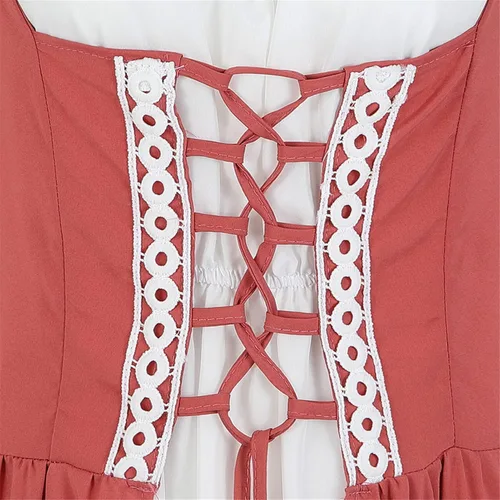 Vista 4 de Zhitunemi - Disfraces renacentistas para mujer, vestido de campesina medieval, estilo hada gótica