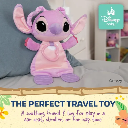 Vista 6 de Kids Preferred Disney Baby Lilo and Stitch Angel - Mordedor de peluche para bebés recién nacidos, niños y niñas, 10 pulgadas