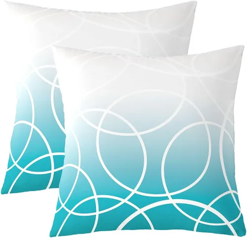 Vista 17 de Juego de 2 fundas de almohada de panal de abeja de 16 x 16 pulgadas, fundas de cojín geométricas hexagonales, fundas de almohada de colmena