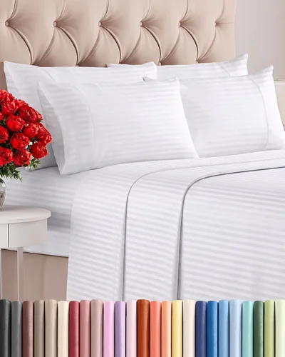 Vista 15 de Juego de sábanas Twin de 4 piezas - Cómodo, transpirable y refrescante - Juego de ropa de cama de lujo de hotel ultrasuave con bolsillos profundos