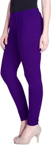 Vista 6 de ladyline Leggings Churidar elásticos de algodón para mujer Extra largos de longitud completa de cintura alta Talla regular y grande Pantalones