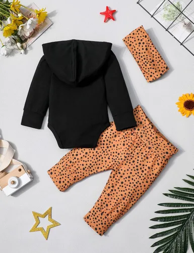 Vista 6 de KANGKANG Ropa para bebé recién nacida, manga larga, sudadera con capucha, pantalones, ropa para otoño e invierno