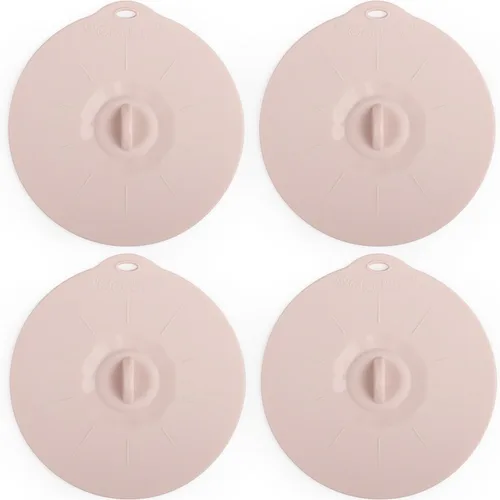 Vista 15 de Paquete de 4 tapas de silicona de 3.9 pulgadas para tazas, tazones, platos, sartenes, cubierta para salpicaduras de microondas, recipientes