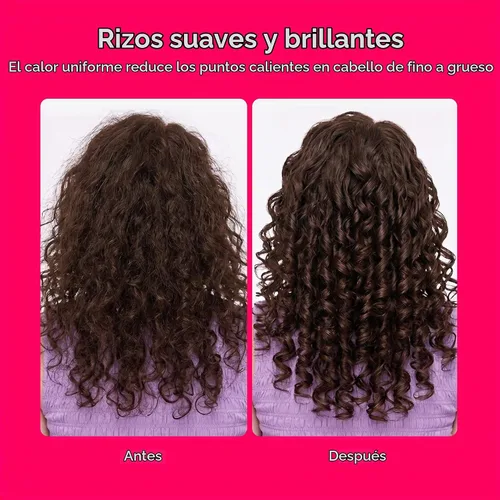 Vista 3 de Conair Rizador de pelo fino a grueso, barril de 1 pulgada, negro/plateado Hair curler with multi-layer technology for tight curls and loose waves
