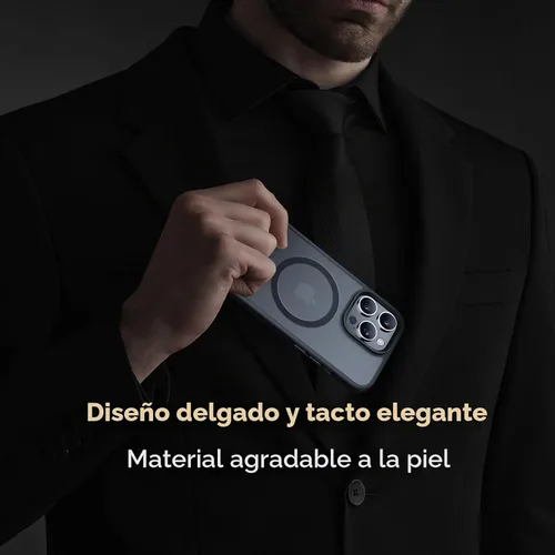 Vista 6 de miracase Funda magnética para iPhone 12/12 Pro (compatible con MagSafe), protección de grado militar, a prueba de golpes, antihuellas, translúcida