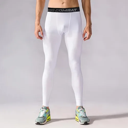 Vista 2 de SS COLOR FISH Pantalones de compresión atléticos para hombre con capa base de entrenamiento, mallas para correr