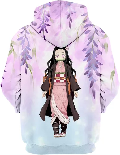 Vista 2 de QUEDOMA Sudadera con capucha con estampado 3D de anime unisex para hombres, mujeres, niños y niñas