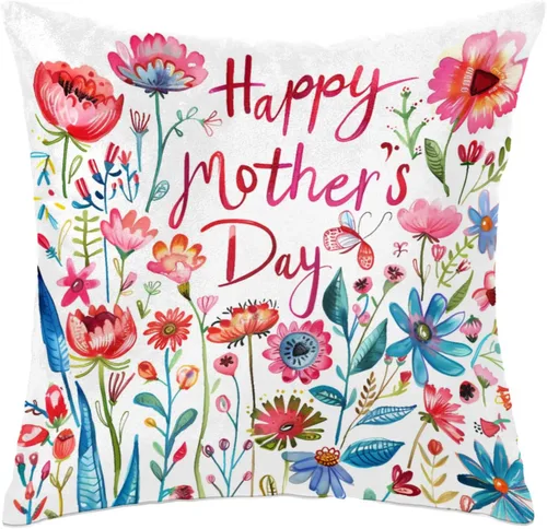 Vista 19 de Funda de almohada personalizada para mamá, funda de almohada cuadrada para el día de la madre, decoración de 16 pulgadas, vegetación