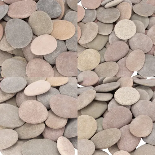 Vista 6 de Aproximadamente 100 piezas de rocas para pintar, 2.2"-3.5", planas, suaves - de río, para manualidades, piedras de bricolaje DIY, 18 libras