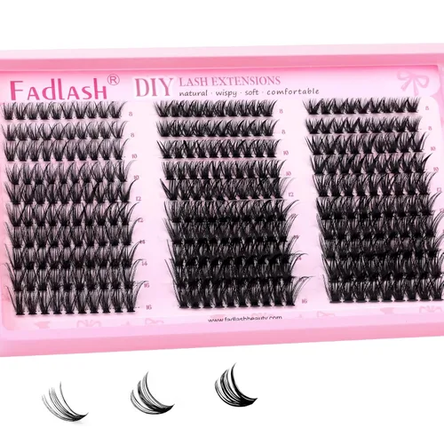Vista 31 de Extensiones de racimos de pestañas con bandeja grande, pestañas individuales 10D 20D, mezcla natural, suave, C Cur negro, imitación de visón