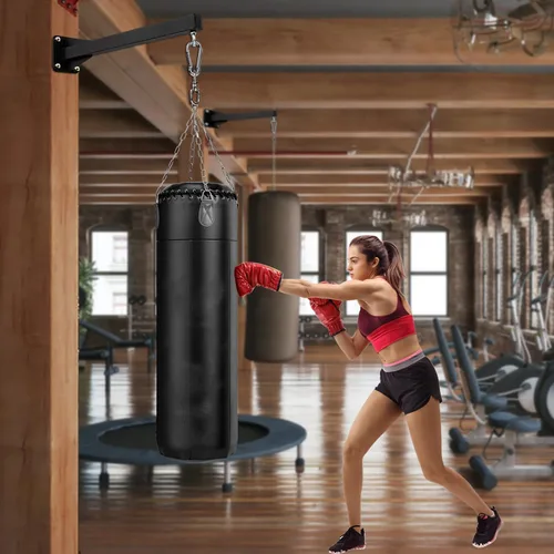 Vista 3 de Soporte de pared para saco de boxeo pesado, soporte de bolsa de boxeo resistente, soporte de montaje para saco de boxeo para entrenamiento de Muay