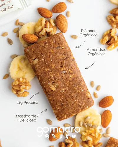 Vista 4 de Barritas de proteína GoMacro veganas y orgánicas