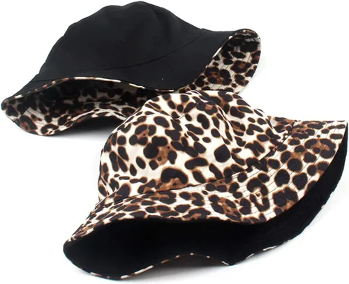 Vista 2 de Joylife Sombrero de pescador con estampado de animales, sombreros de sol reversibles, plegable, gorra de pesca para mujeres y hombres