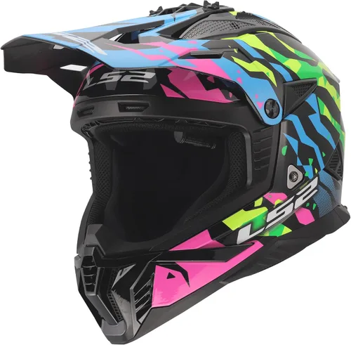 Vista 15 de LS2 Helmets Gate II - Casco integral para motocicleta MX Negro mate