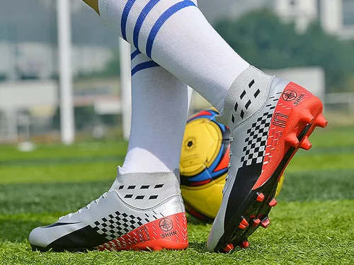Vista 5 de Qzzsmy Tacos de fútbol deportivos para hombre zapatos de fútbol de alta calidad zapatos deportivos para niños grandes