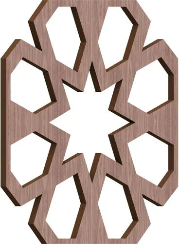 Vista 46 de Jackson Decorative Fretwork Wood Wall Panels, Large, 23 3/8" W x 23 3/8" H x 1/4" T, Cherry