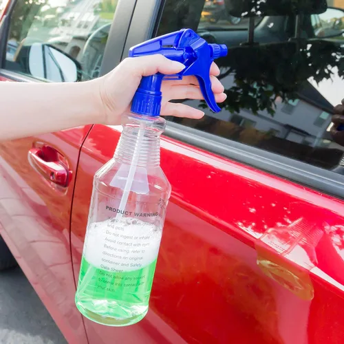 Vista 2 de Youngever Paquete de 3 botellas de spray vacías, botellas de spray para soluciones de limpieza, multiusos con acabado transparente, rociador