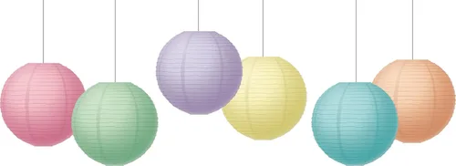 Vista 10 de Teacher Created Resources Faroles de papel colgantes pastel Pop de 8 pulgadas