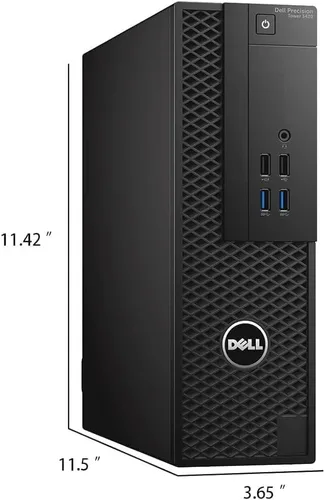 Vista 4 de Dell Precision Tower 3420 SFF Computadora de escritorio, Intel Core i5-6500 3.2GHz, 16 GB de RAM, unidad de estado sólido de 512 GB, WiFi, BT