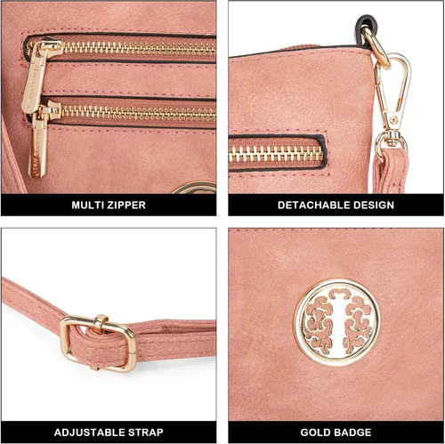Vista 11 de Montana West Bolsos cruzados para mujer con múltiples bolsillos y correa ajustable