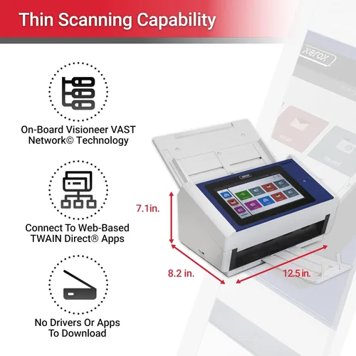 Vista 5 de Xerox N60w Network Touchscreen Scanner