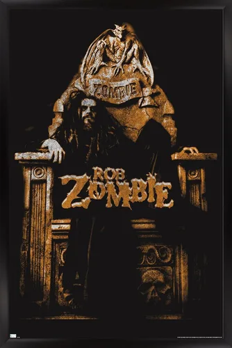 Vista 8 de Trends International Rob Zombie - Póster de pared de trono, 14.72 x 22.37 pulgadas, versión enmarcada de madera de granero Versión enmarcada Barnwood