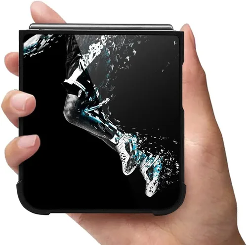 Vista 6 de Funda compatible con Samsung Galaxy Z Flip 5G, diseño de jugador de baloncesto 10 Galaxy Z Flip 5G para niños y hombres, TPU suave, antiarañazos, a