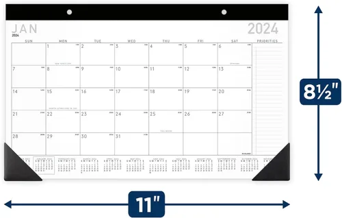 Vista 5 de AT-A-GLANCE® - Calendario mensual contemporáneo de escritorio 2024, 18 x 11 pulgadas, de enero a diciembre de 2024, SK14X00