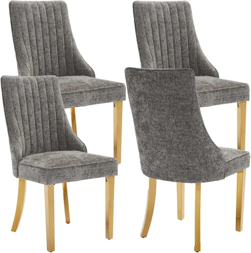 Vista 19 de Sillas de Comedor - Juego de 2 sillas de comedor modernas de mediados de siglo, tapizadas de tela con respaldo alto, sillas de cocina y comedor