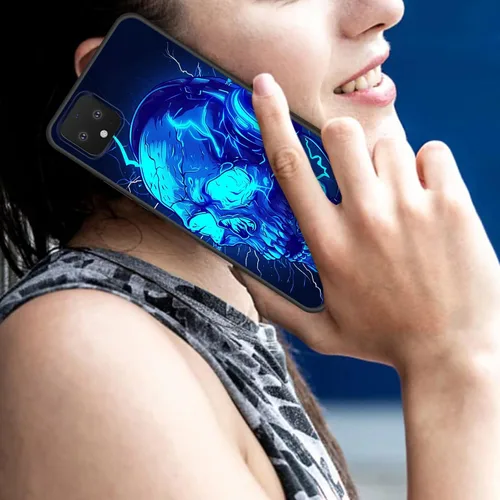 Vista 5 de for Google Pixel 4 XL Case,Slim Shockproof TPU Soft Rubber Silicone Cover Phone Case for Google Pixel 4 XL,Blue Skull Headphone