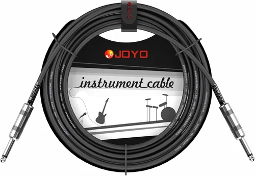 Vista 10 de JOYO Cable para Bajo de Guitarra 15 Pies, Cable de Instrumento de Audio Profesional 1/4 Pulgada, Cable de Amplificador de Ángulo Recto (Negro, CM-12)