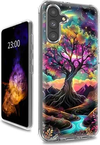 Vista 12 de Funda transparente para Samsung A15 5G de 6.5 pulgadas, doble capa protectora a prueba de golpes de PC transparente de silicona suave