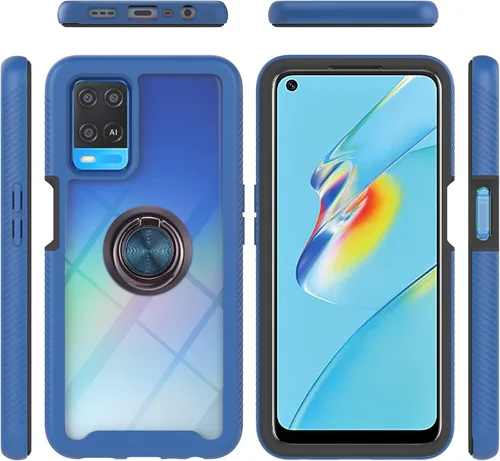 Vista 123 de Funda compatible con Xiaomi Poco X3 NFC, compatible con Xiaomi Poco X3 Pro/Poco X3 Ring Stand 3 en 1, color negro