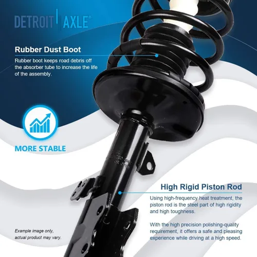 Vista 4 de Detroit Axle - 4 piezas de soportes para Toyota 2004 2005 2006 2007 2008 2009 Prius, soportes delanteros y traseros con resortes helicoidales